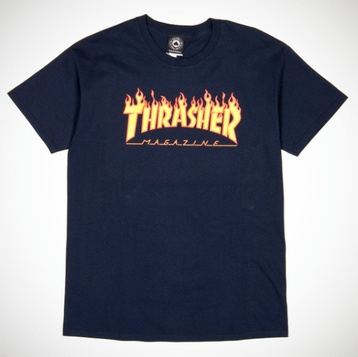 Thrasher Magazine "Flame" T-Shirt (navy)