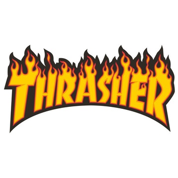 Thrasher Magazine "Flame" Sticker Large (yellow)